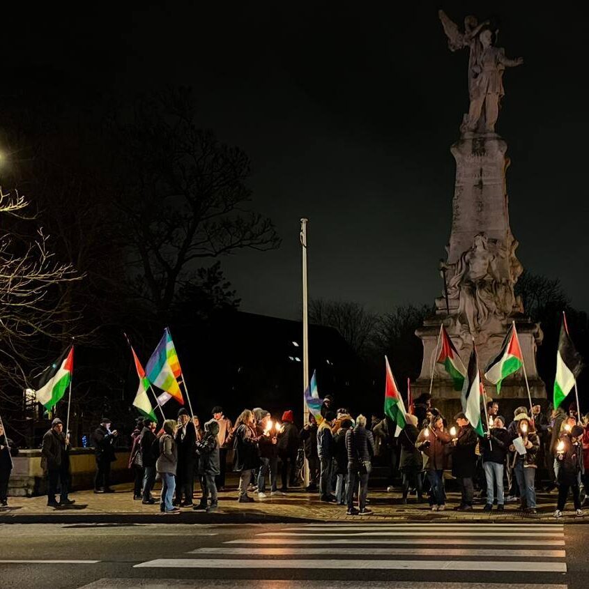 images du Rassemblement aux flambeaux pour GAZA