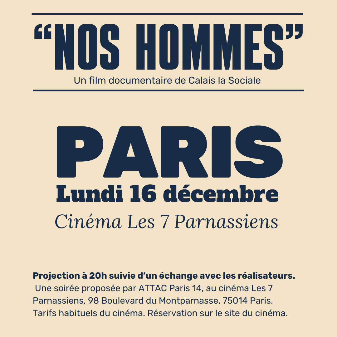 « Nos hommes » à paris le 16 décembre